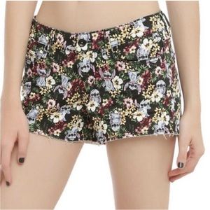 Disney’s Lilo & Stitch Denim Shorts Size 3 Stitch & Tropical Print EUC